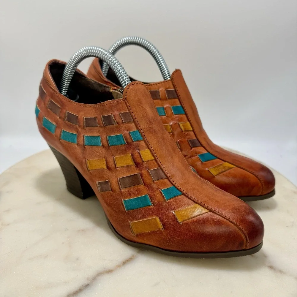 L'Artiste by Spring Step Womens Brilliance Dress Pump Leather Bootie Size 6.5 US